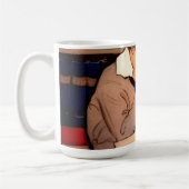 Antike Kinderjunge liest Bücherei-Buch-Kaffeetasse Kaffeetasse (Links)