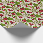 Antike Kirschen Geschenkpapier (Ecke)