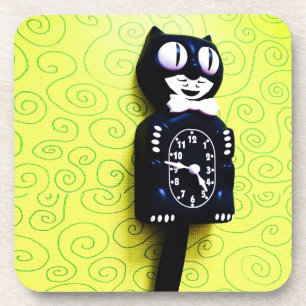 Antike Kit-Cat-Uhr-Korkuntersetzer Getränkeuntersetzer