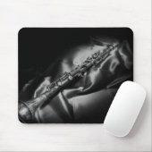 Antike Klarinette Stillleben, B&W Mousepad (Mit Mouse)