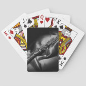Antike Klarinette Stillleben, B&W Spielkarten (Rückseite)