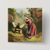 Antike kleine Honigbienenglas Button (Vorderseite)