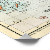 Antike Kommerzielle Weltkarte Poster (Ecke)