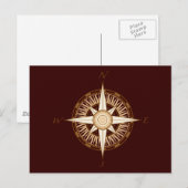 Antike Kompass-Postkarte Postkarte (Vorne/Hinten)
