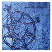 Antike Kompass-Rose Fliese (Vorderseite)