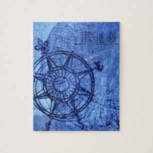 Antike Kompass-Rose Puzzle