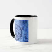 Antike Kompass-Rose Tasse (Vorderseite Links)