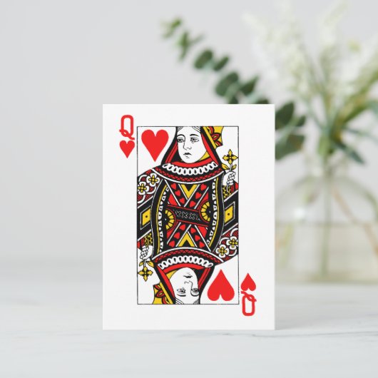 Antike Königin des Herzens Postkarte (Stehend Vorderseite)