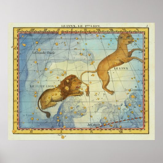 Antike Konstellation Leo Poster (Vorne)