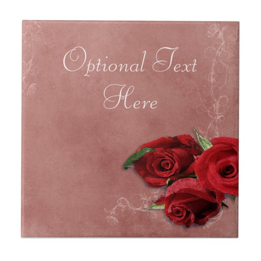 Antike Korallenrose Fliese (Vorderseite)