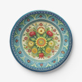 Antike Kornilov Brüder Porzellanpapier Platte Pappteller (Vorderseite)