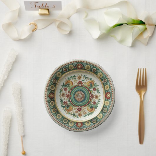 Antike Kornilov Brüder Porzellanpapier Platte Pappteller (Hochzeit)