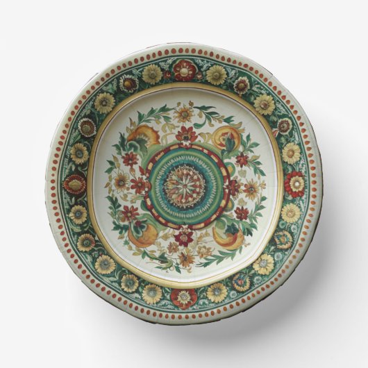 Antike Kornilov Brüder Porzellanpapier Platte Pappteller (Vorderseite)