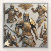 "Antike Krieger" Glasuntersetzer (Vorderseite)