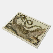 Antike Krokodilschlachten Schlange Fußmatte (Schrägansicht)