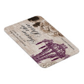Antike Kronleuchter Save the Date Magnete (Rechte Seite)