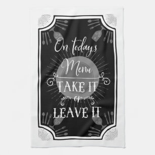 Antike Küche - auf der heutigen Speisekarte Geschirrtuch