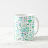 Antike Küche Mint und Türkis Kaffeetasse (VorderseiteRechts)