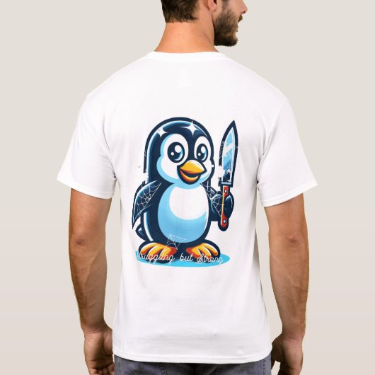 Antike Kultur und niedliches Pinguindesign T-Shirt (Rückseite)