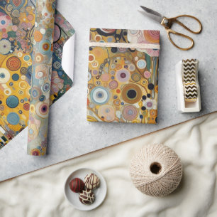Antike Kunst im Jugendstil - feine Blumenmalerei Geschenkpapier