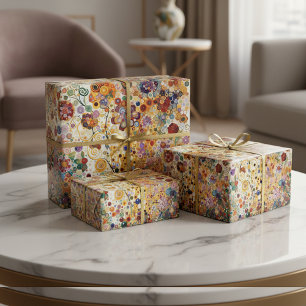 Antike Kunst im Jugendstil, feine Kunst, Blumengem Geschenkpapier