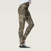 Antike Kunst Inspiriert 011 Sepia Leggings (Rechts)