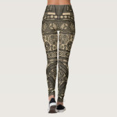 Antike Kunst Inspiriert 011 Sepia Leggings (Rückseite)