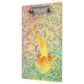 Antike Kunst - Ziermuster + Lächelnder Gecko Klemmbrett (Links)