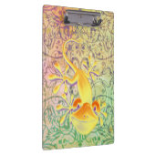 Antike Kunst - Ziermuster + Lächelnder Gecko Klemmbrett (Rechts)