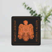 Antike Kupferperlenfalke - wiederhergestellte Kart Dankeskarte (Stehend Vorderseite)