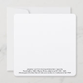 Antike Kupferperlenfalke - wiederhergestellte Kart Dankeskarte (Rückseite)