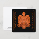 Antike Kupferperlenfalke - wiederhergestellte Kart Dankeskarte (Vorne/Hinten)