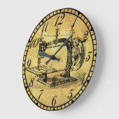 Antike Kurbel-Maschinen-nähender Raum-Uhr v3 Große Wanduhr (Winkel)