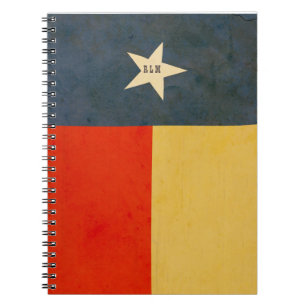 Antike Land-Texas-Flaggen-personalisiertes Notizblock