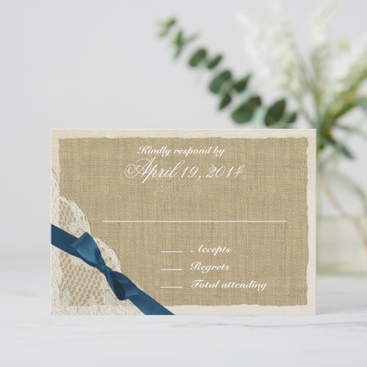 Antike Landkarte für Spitzen und Marine RSVP Karte (Stehend Vorderseite)