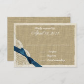 Antike Landkarte für Spitzen und Marine RSVP Karte (Vorne/Hinten)