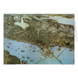 Antike Landkarte Stadt Seattle Washington