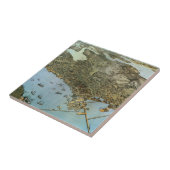 Antike Landkarte Stadt Seattle Washington Fliese (Seite)