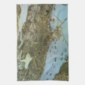 Antike Landkarte Stadt Seattle Washington Geschirrtuch (Vertikal)