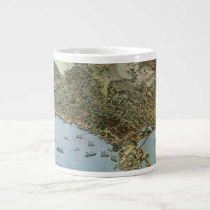 Antike Landkarte Stadt Seattle Washington Jumbo-Tasse
