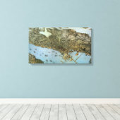 Antike Landkarte Stadt Seattle Washington Leinwanddruck (Insitu (Holzboden))