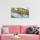 Antike Landkarte Stadt Seattle Washington Leinwanddruck (Insitu (Wohnzimmer))