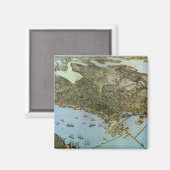 Antike Landkarte Stadt Seattle Washington Magnet (Vorderseite/Rückseite)