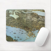 Antike Landkarte Stadt Seattle Washington Mousepad (Mit Mouse)