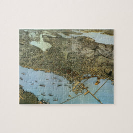 Antike Landkarte Stadt Seattle Washington Puzzle