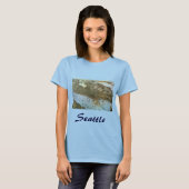Antike Landkarte Stadt Seattle Washington T-Shirt (Vorne ganz)