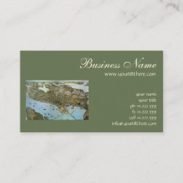 Antike Landkarte Stadt Seattle Washington Visitenkarte