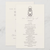 Antike Laterne Amethyst Hochzeitsprogramm (Vorne/Hinten)
