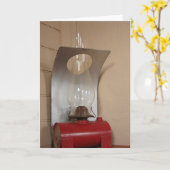 Antike Laterne im Zugdepot Karte (Gelbe Blume)