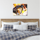 Antike Laterne mit Herbstlaub Leinwanddruck (Insitu (Schlafzimmer))